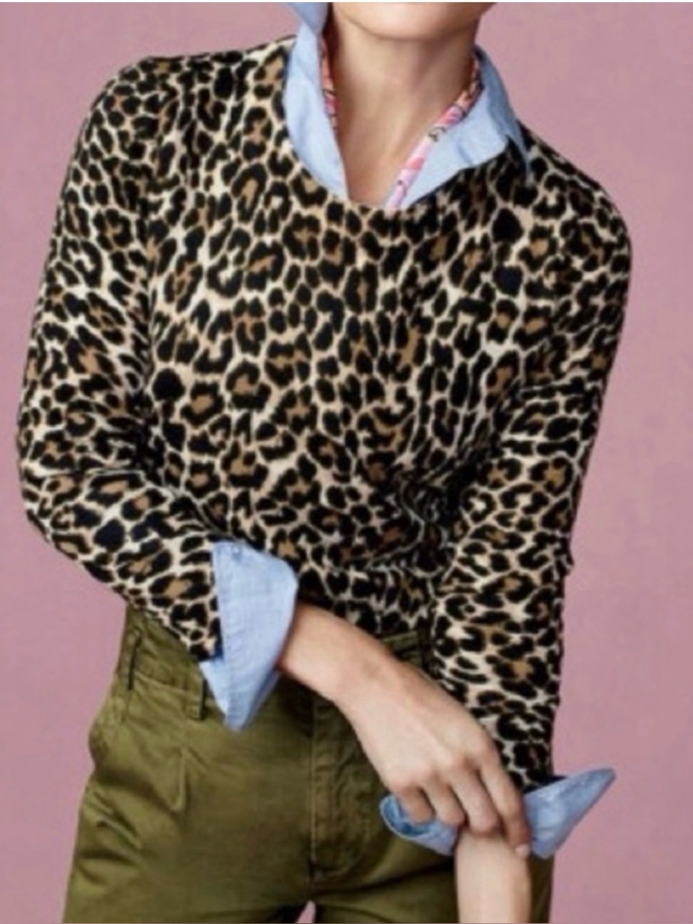 J. Crew Factory Teddie Sweater in Leopard